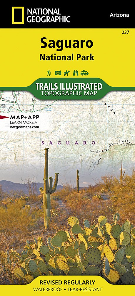 National Geographic Trails Illustrated Arizona Saguaro National Park Map TI00000237