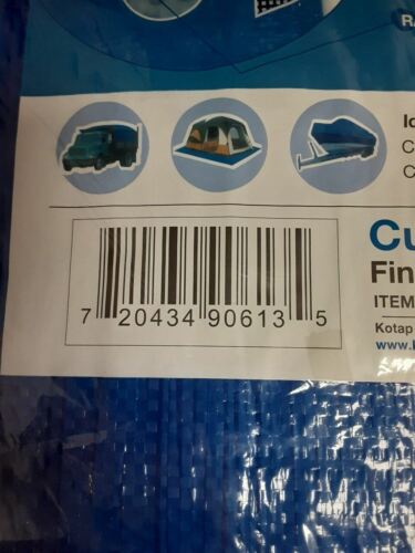 Kotap 8' x 10' UV Resistant Waterproof Blue Poly Tarp w/Grommets & Rope Hem