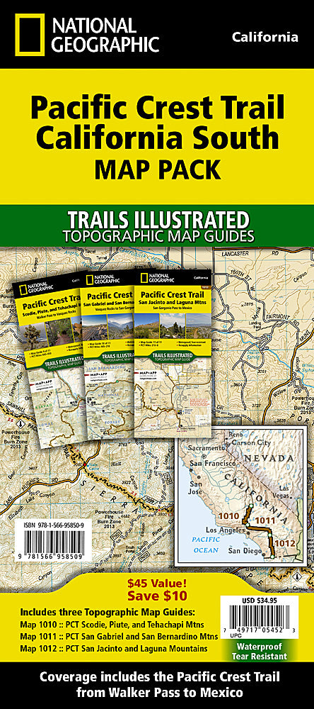 Pacific Crest Trail CA South Map Pack Bundle TI01021229B