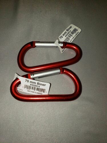 Liberty Mountain Multi-Biner 70mm (2.76") HA Aluminum Carabiners Red 2-Pack
