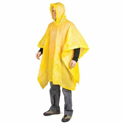 Peregrine Equipment PEVA 52" x 80" Rain Poncho PVC Free w/Snaps & Hood Yellow