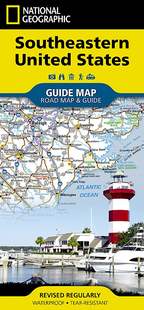 National Geographic Guide Map Southeastern USA Road Map & Travel Guide GM00620511