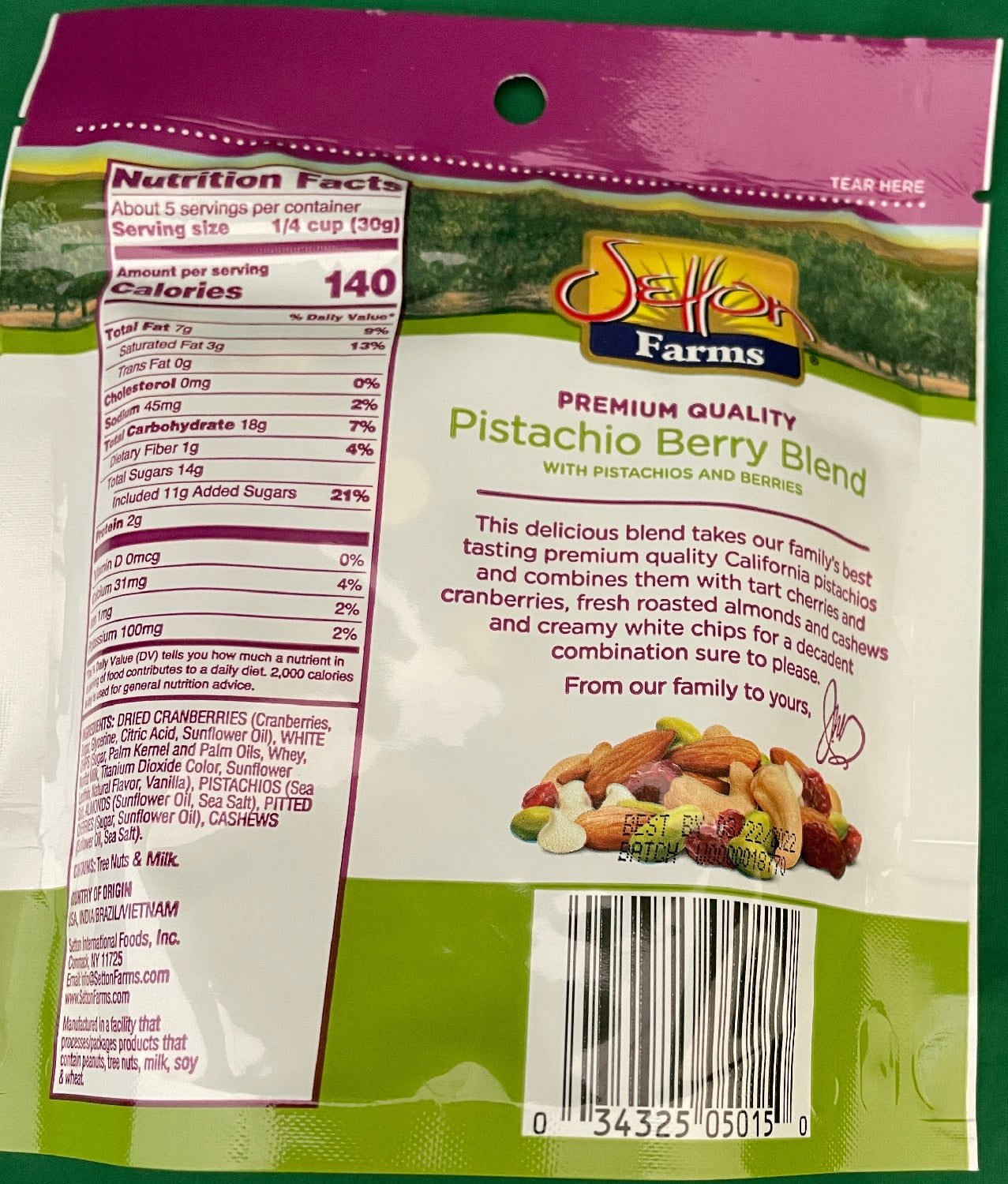 Setton Farms Pistachios Berry Blend 5 oz