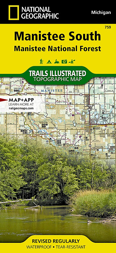 National Geographic Trails Illustrated MI South Manistee National Forest Map TI00000759