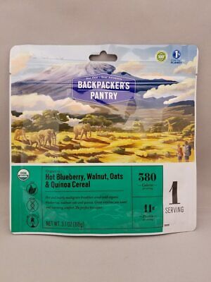 Backpacker's Pantry Organic Blueberry Walnut Oats Quinoa 1-Srv Freeze Dried Food