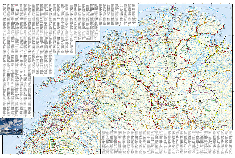 National Geographic Adventure Map Finland & Northern Scandinavia Europe AD00003300