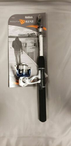 South Bend Fishing Trophy Stalker Telescopic 5' Spinning Rod / Sz 10 Reel Combo