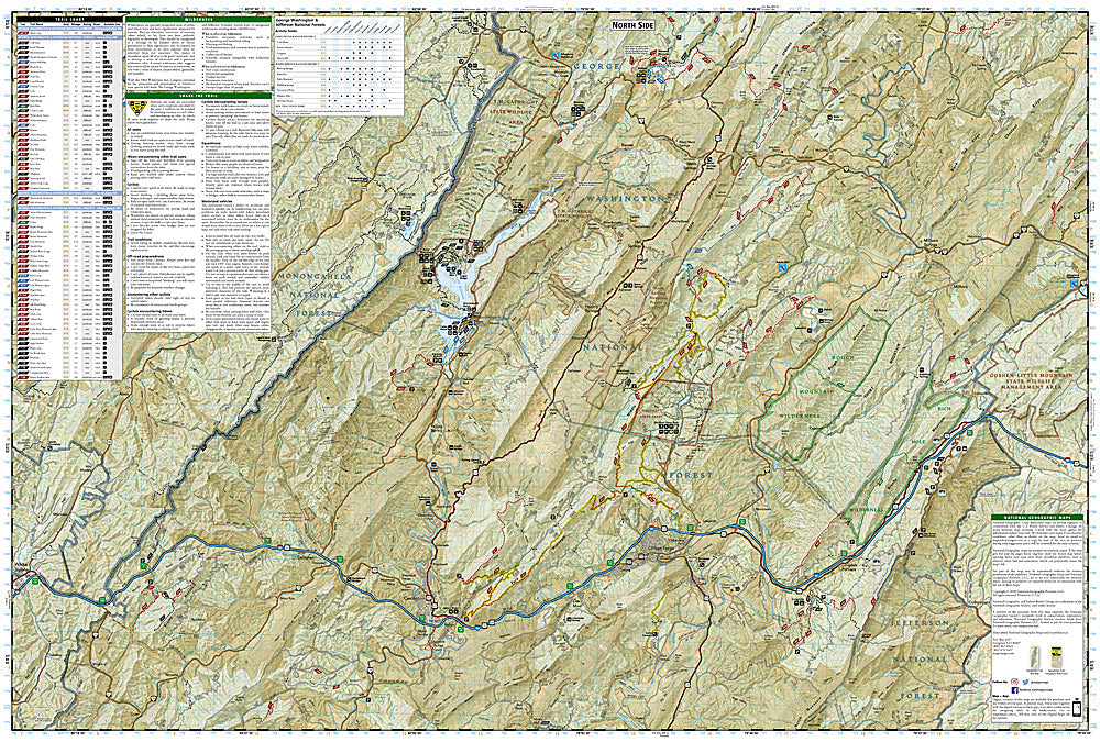 National Geographic Trails Illustrated VT Covington Alleghany Highlands Map TI00000788