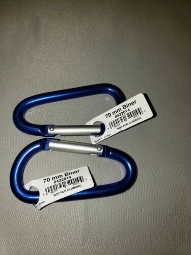 Liberty Mountain Multi-Biner 70mm (2.76") HA Aluminum Carabiners Blue 2-Pack