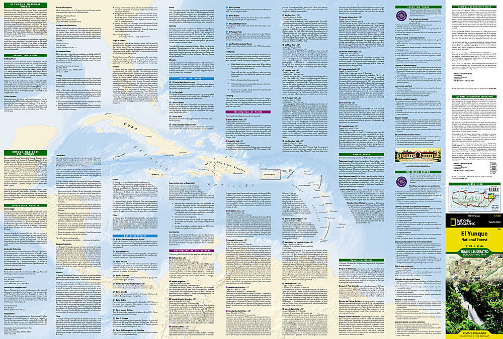 National Geographic Trails Illustrated PR Caribbean National Forest Map TI00000790