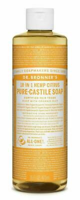 Dr Bronner's / Bronners 18-In-1 Hemp Citrus Scent Pure-Castile Soap 16oz Organic