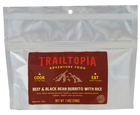Trailtopia Beef & Black Bean Burrito w/Rice 2 Serving