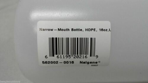 Nalgene Ultralite Narrow Mouth 16oz BPA-Free HDPE Round Storage Bottle