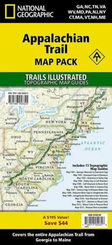 Entire Appalachian Trail ME to GA Map Pack Bundle TI01021214B