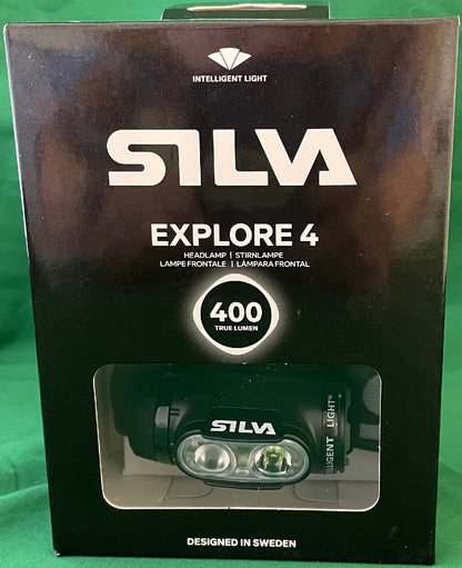 Silva Explore 4 Headlamp 400 Lumen Flashlight w/Batteries 37822