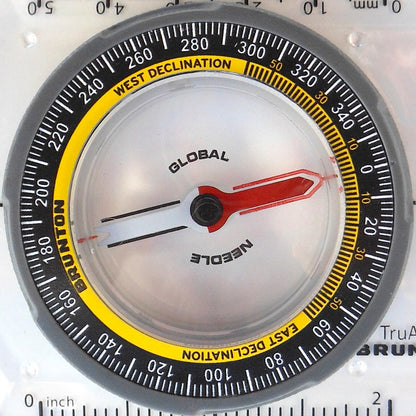 Brunton TruArc 3 Baseplate Compass w/Lanyard - Declination Adjust, Inch / cm