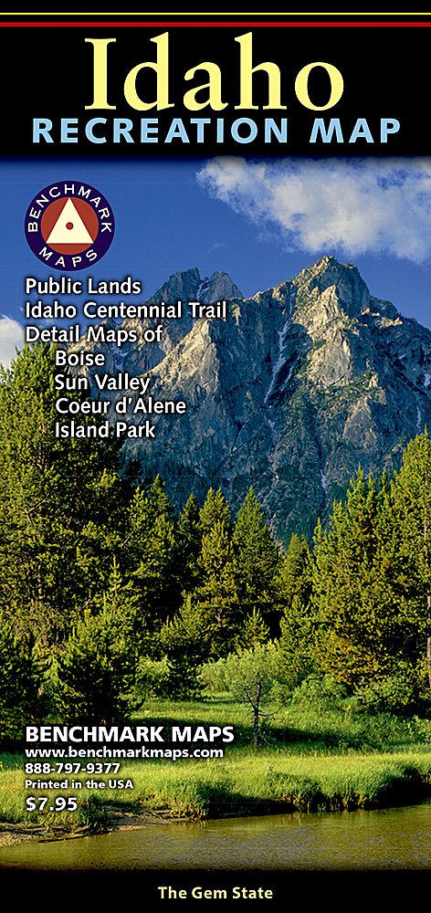 National Geographic Benchmark Idaho ID Recreation Map BE0BENIDRM