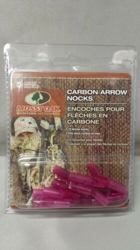Mossy Oak Carbon Arrow Nocks Fluorescent Red 12-Pack MO-CAN