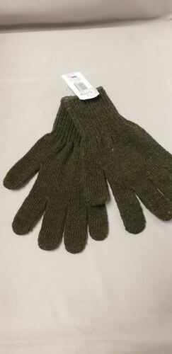 Newberry Knitting Wool/Nylon Blend Liner Gloves Pair Size L Forest Green Glove