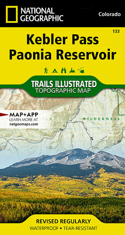 National Geographic Trails Illustrated Colo Kebler Pass Paonia Reservoir Map TI00000133