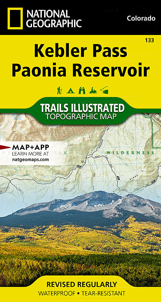 National Geographic Trails Illustrated Colo Kebler Pass Paonia Reservoir Map TI00000133