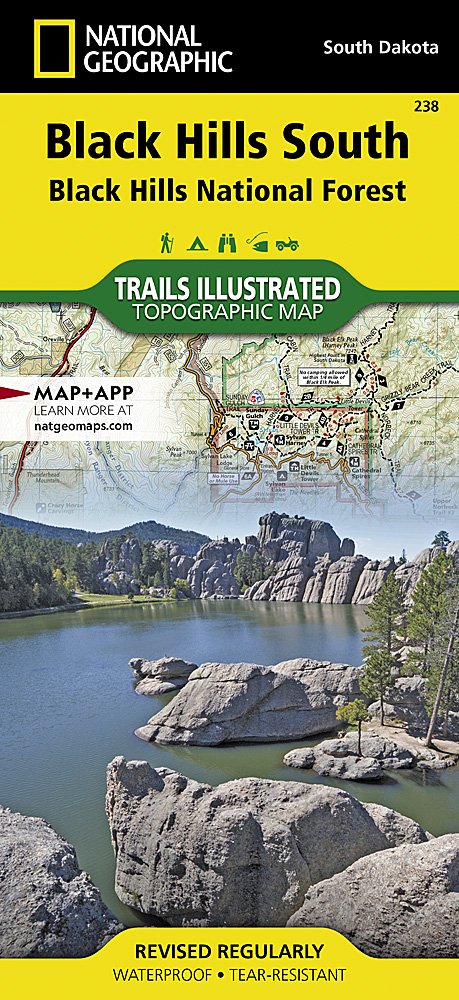 National Geographic Trails Illustrated SD Black Hills Nat Forest South Map TI00000238