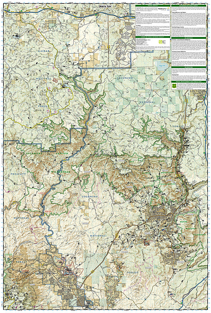 National Geographic Trails Illustrated AZ Prescott Nat Forest Map Pack Bundle