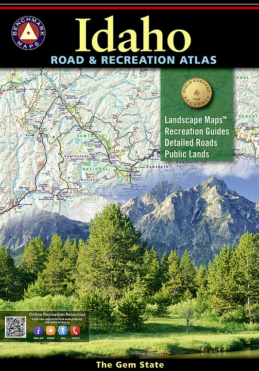 National Geographic Benchmark Idaho Road & Recreation Atlas Map BE0BENIDAT