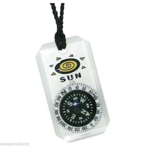 Sun MiniComp II Micro Orienteering Liquid Filled Compass w/Lanyard 809