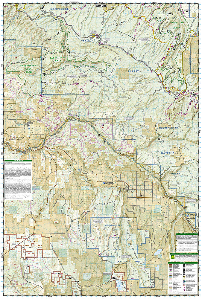 National Geographic Trails Illustrated Colo Uncompahgre Plateau South Map TI00000146