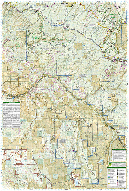 National Geographic Trails Illustrated Colo Uncompahgre Plateau South Map TI00000146