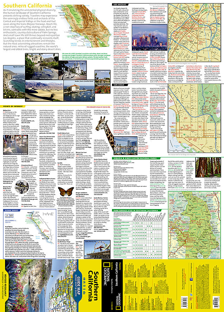National Geographic Guide Map Southern California Road Map Travel GM00620379