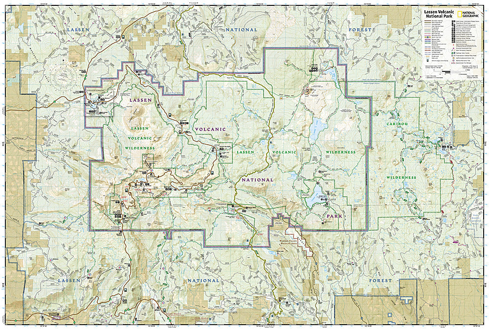 National Geographic Trails Illustrated CA Lassen Volcanic National Park Map TI00000268