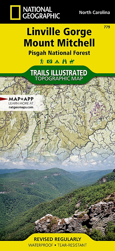 National Geographic Trails Illustrated NC Linville Gorge Mount Mitchell Map TI00000779