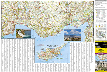 National Geographic Adventure Map Turkey Mediterranean Coast AD00003019