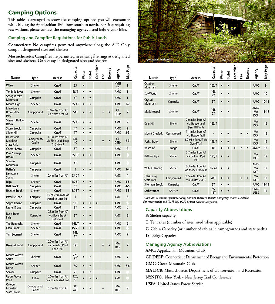 National Geographic Appalachian Trail Map CT MA Schaghticoke Mtn - East Mtn TI00001509