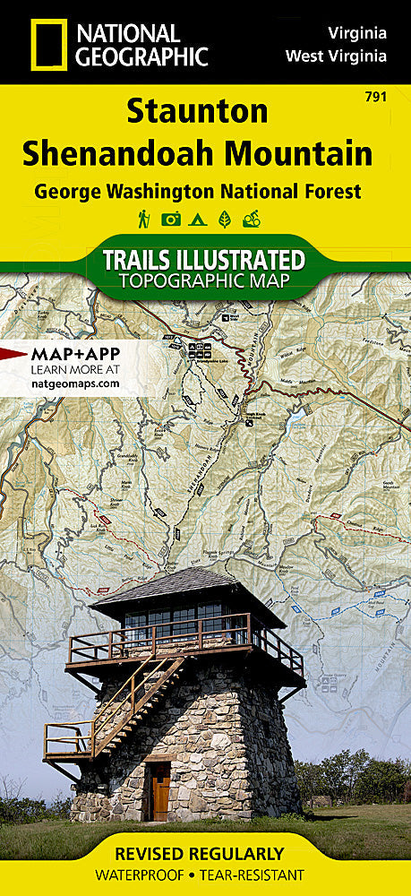 National Geographic Trails Illustrated VA Staunton / Shenandoah Valley Map TI00000791