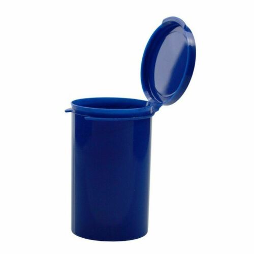Snap-Cap 2oz Hinged-Lid Blue Jar/Container 3-Pack - Made in USA--BPA Free