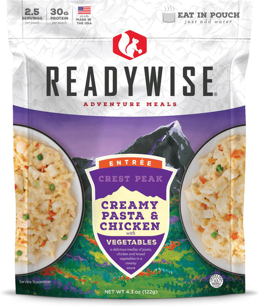 ReadyWise Crest Peak Creamy Pasta & Chicken w/Vegetables 2.5 Servings