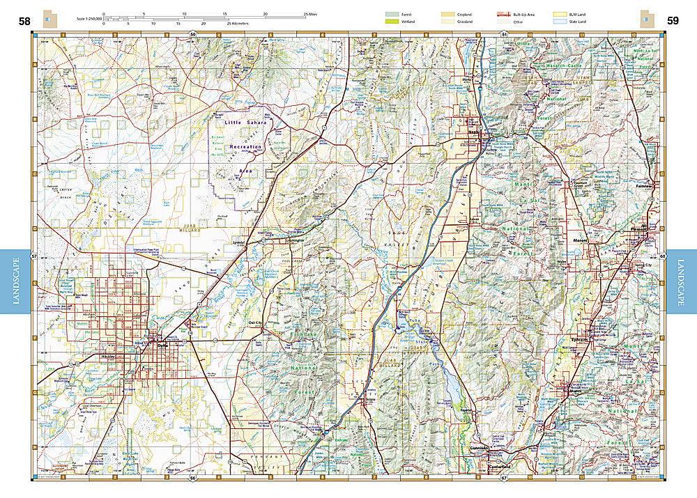 National Geographic Benchmark Utah UT Road & Recreation Atlas Map BE0BENUTAT