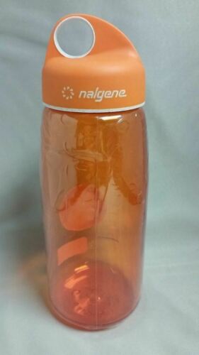 Nalgene N-Gen 53mm Wide Mouth 24oz Tritan Water Bottle Orange w/Orange Loop Lid