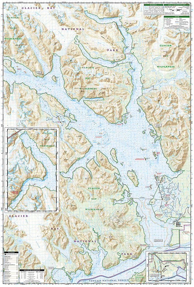 National Geographic Trails Illustrated AK Glacier Bay National Park Map TI00000255