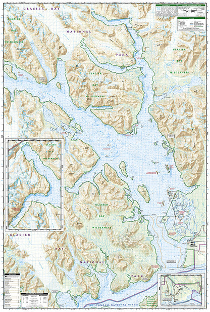 National Geographic Trails Illustrated AK Glacier Bay National Park Map TI00000255