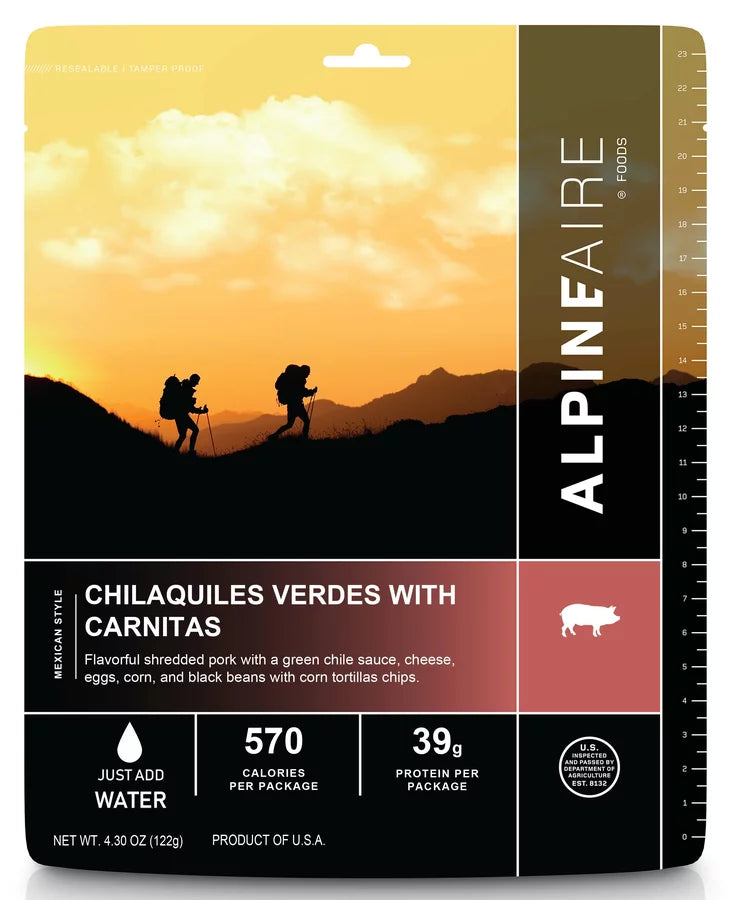 AlpineAire Chilaquiles Verdes w/Carnitas Freeze Dried Camping Food Pouch 60620
