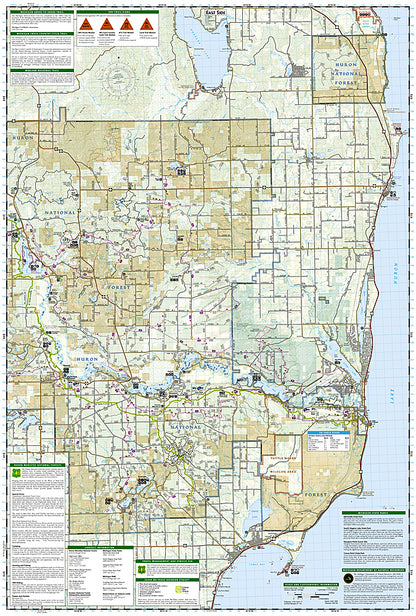 National Geographic Huron-Manistee Nat Forest Map Pack Bundle TI01021240B