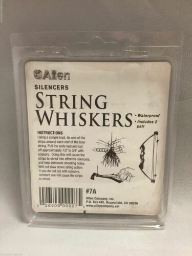 Allen Archery Bow String Whiskers Black-Reduce Shooting Noise/Waterproof 7W