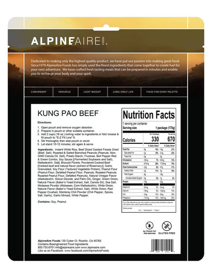 AlpineAire Asian Style Kung Pao Beef Freeze Dried Camping Food Pouch 60410