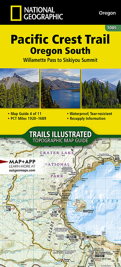 National Geographic TI Pacific Crest Trail OR South Topographic Map Guide TI00001005