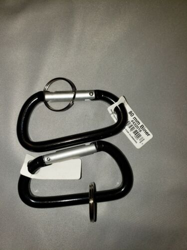 Liberty Mountain Multi-Biner 80mm (3.15") HA Aluminum Carabiners Black 2-Pack