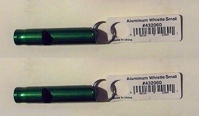 Liberty Mountain Small Aluminum Whistle Green 1-Pack Emergency/Signal/Survival
